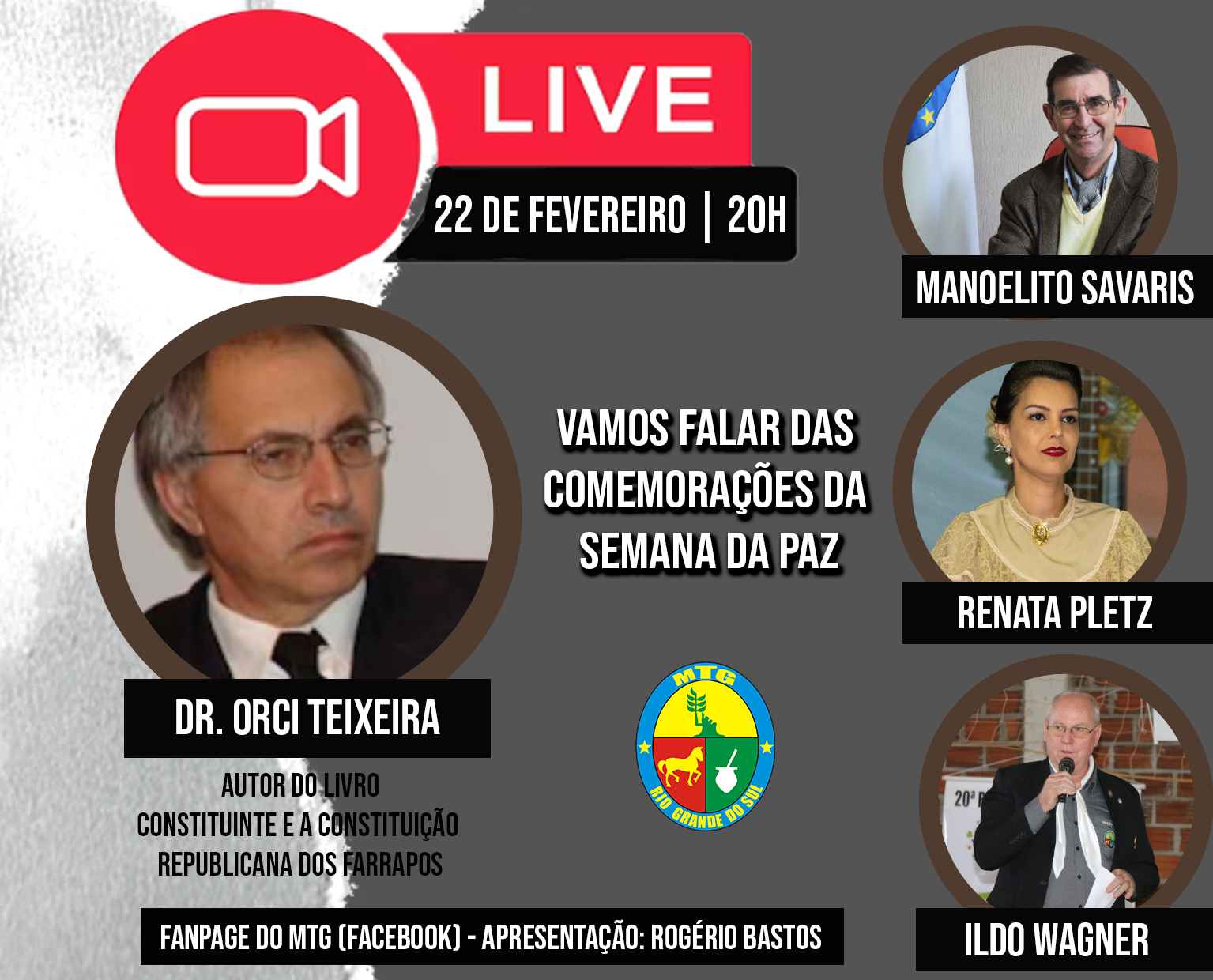 MTG realiza LIVE para falar das comemorações da Semana da Paz