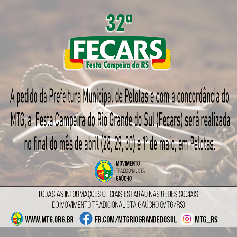 PREFEITURA DE PELOTAS E MTG TRANSFEREM A FECARS