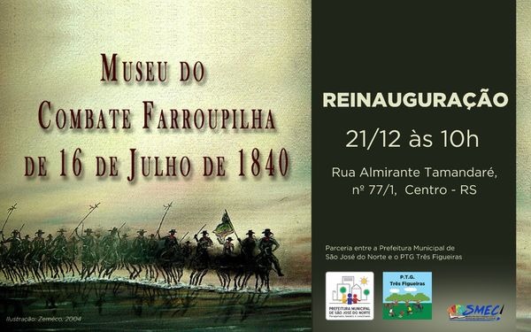 ​Museu de Combate Farroupilha de 16 de Julho de 1840 será reinaugurado na próxima semana