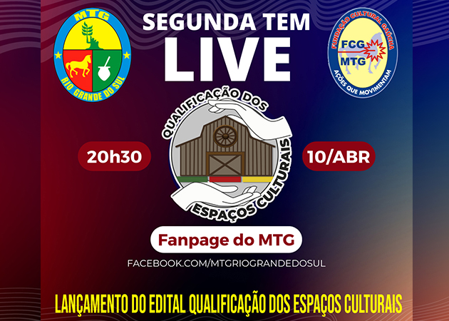 LIVE DE LANÇAMENTO DO EDITAL “QUALIFICAÇÃO DOS ESPAÇOS CULTURAIS”