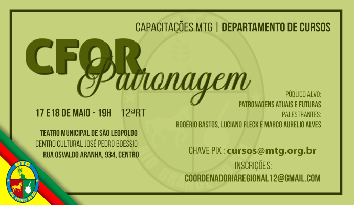CFOR Patronagem na 12ªRT
